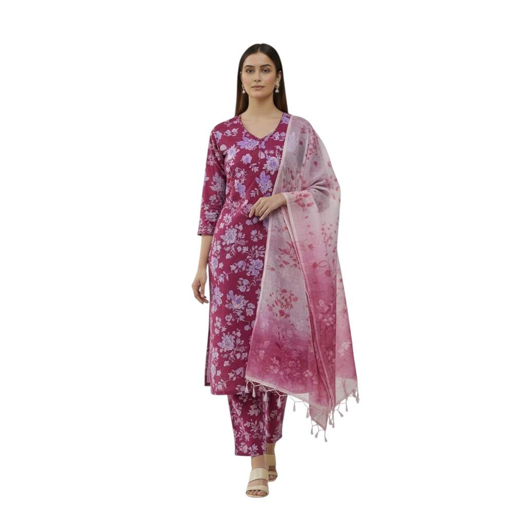 3 Piece Stitched Lawn Suit - Designer Inspired by Khaadi (KH10)