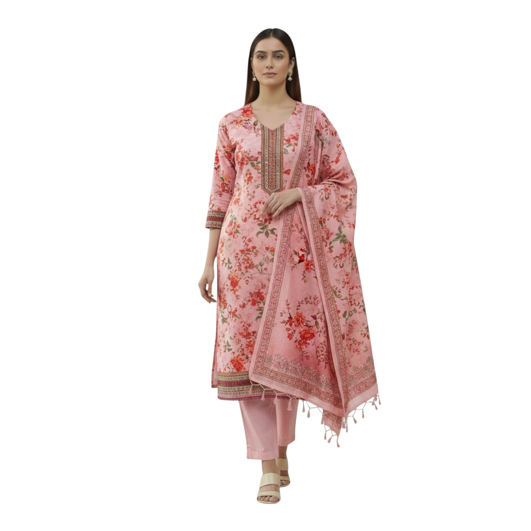 3 Piece Stitched Lawn Suit - Designer Inspired by Al Karam (AK02)
