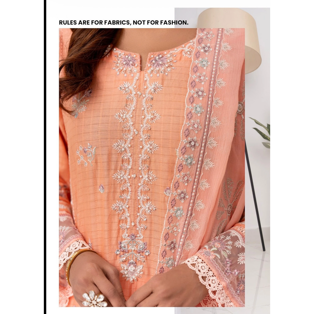 3 Piece Stitched Lawn Suit Anfa Collection (BN1119)