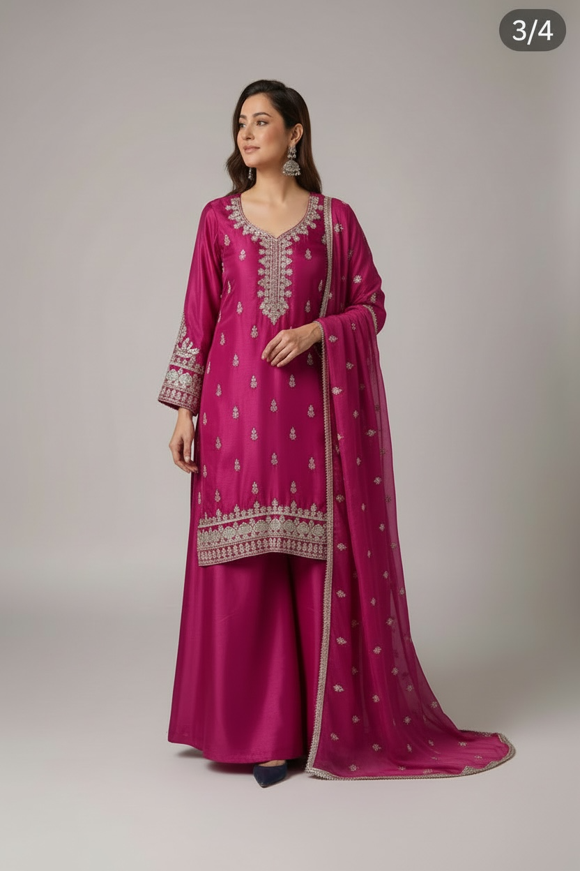 3 Piece Stitched Partywear Suit (X49P)