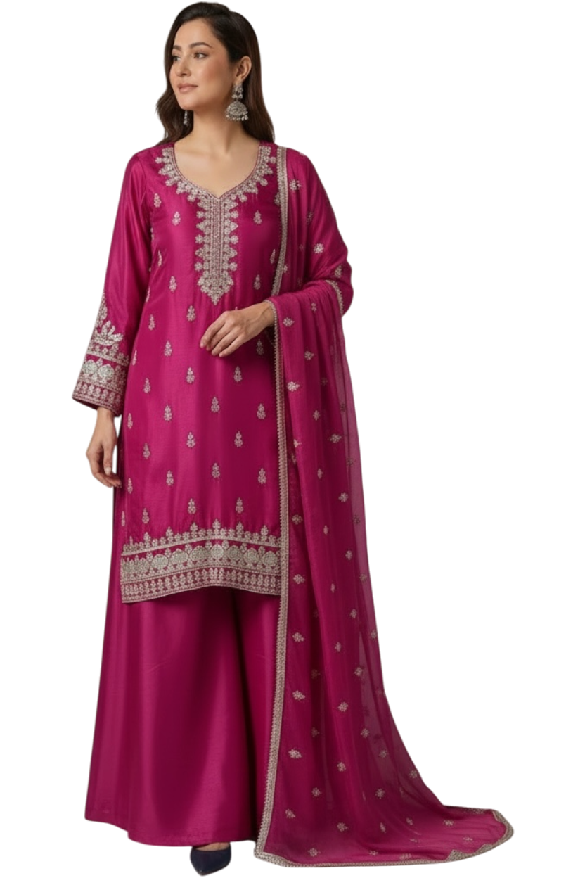 3 Piece Stitched Partywear Suit (X49P)