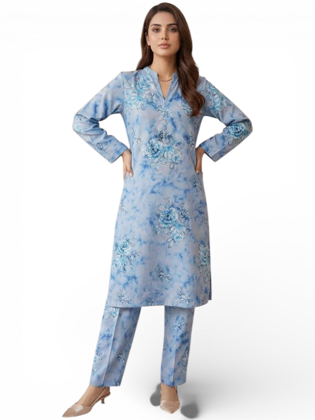 2 Piece Tawakkal Stitched Suit (D-5466) Blue