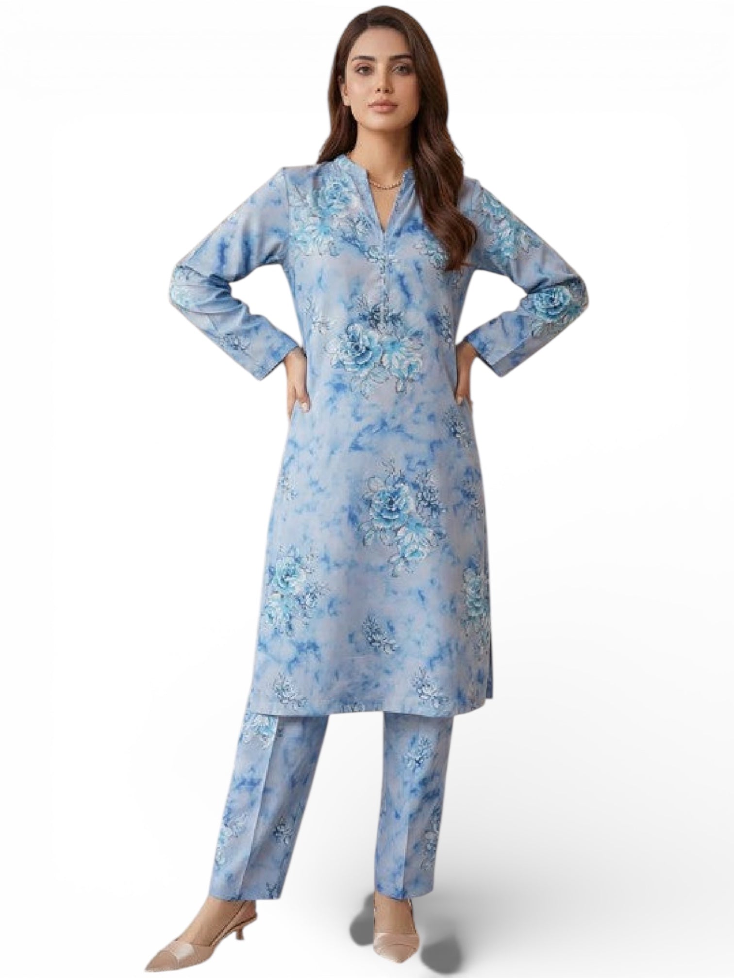 2 Piece Tawakkal Stitched Suit (D-5466) Blue