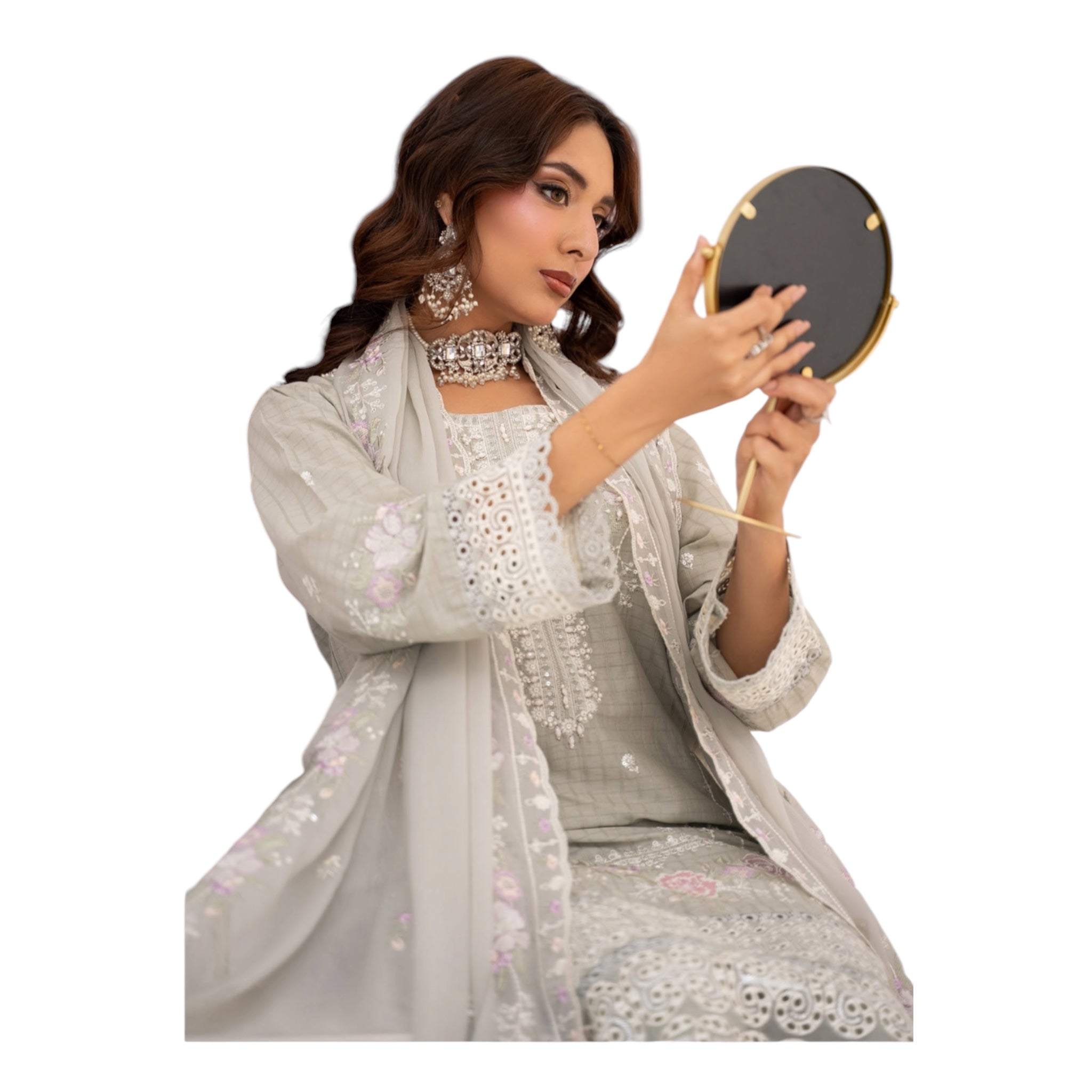 3 Piece Stitched Lawn Suit Zayba Collection (BN1124)
