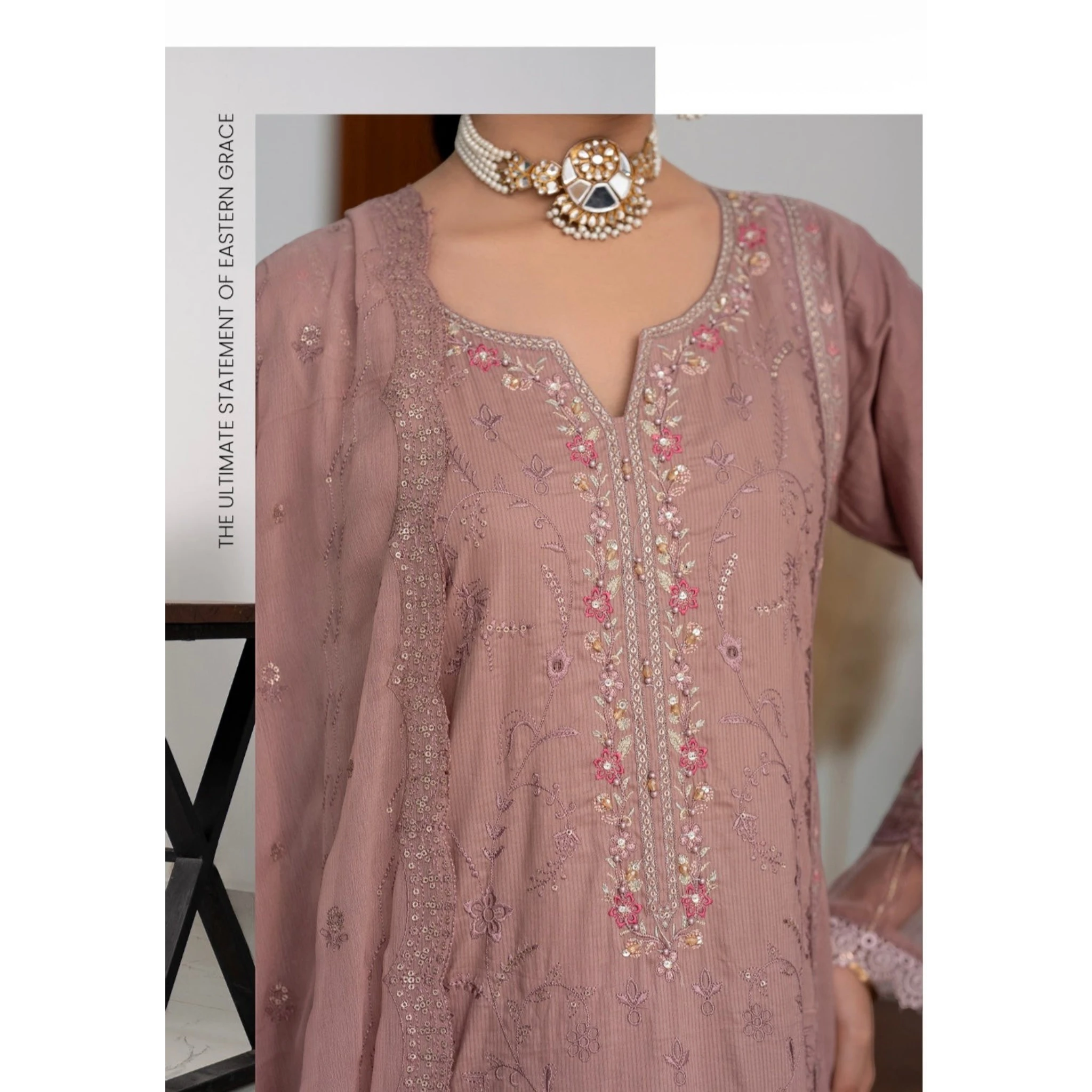 3 Piece Stitched Lawn Suit Anfa Collection (BN1122)