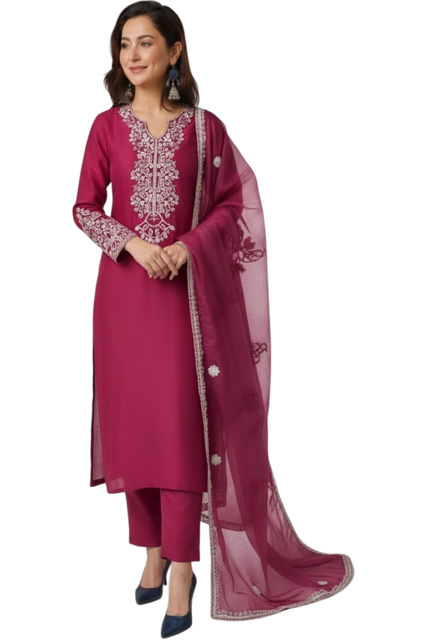 3 Piece Stitched Partywear Suit (X42)