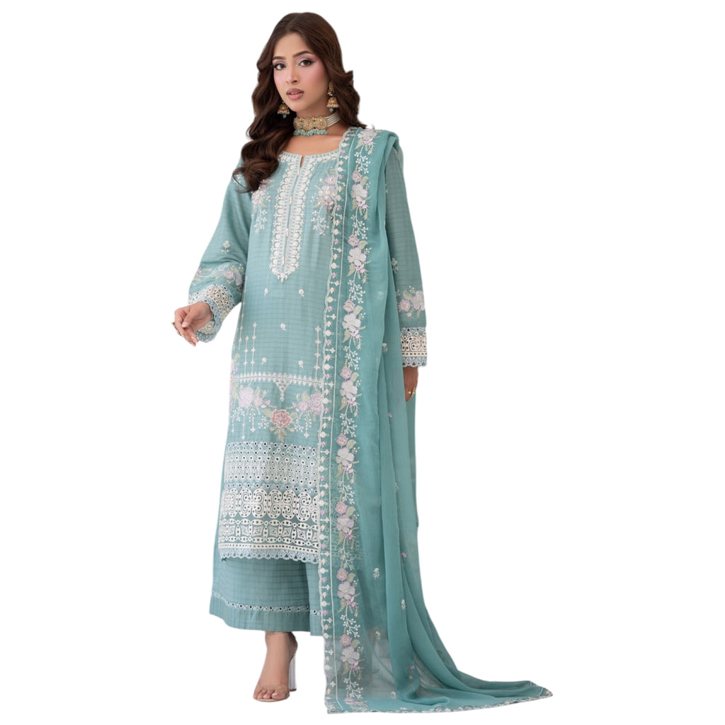 3 Piece Stitched Lawn Suit Zayba Collection (BN1123)