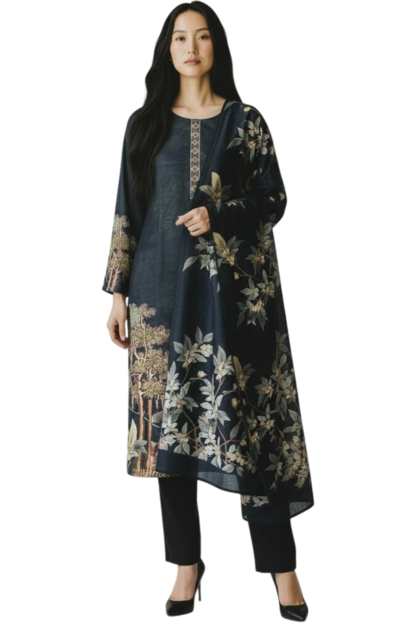 3 Piece Stitched Partywear Suit (X64)