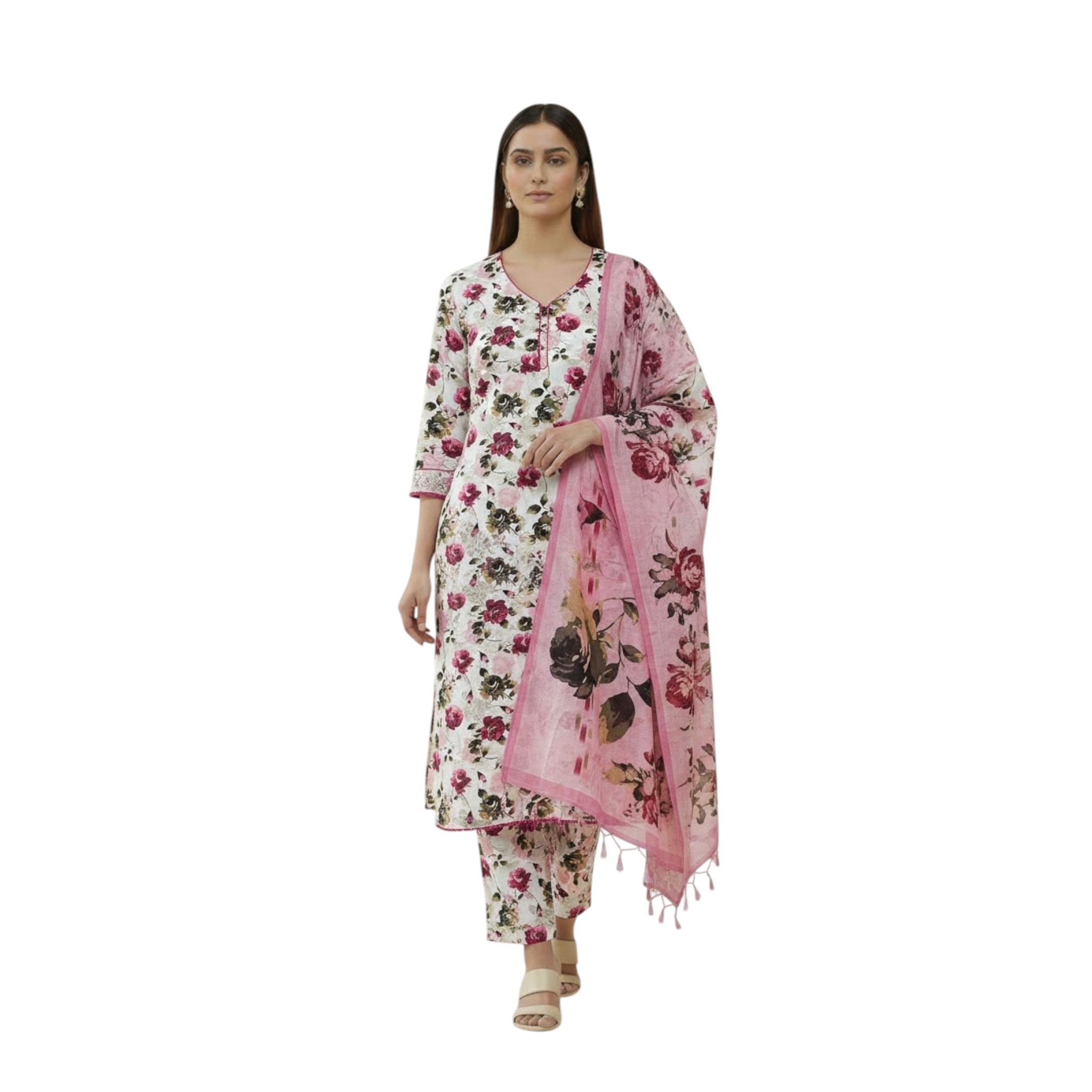 3 Piece Stitched Lawn Suit - Designer Inspired by Al Karam (AK03)
