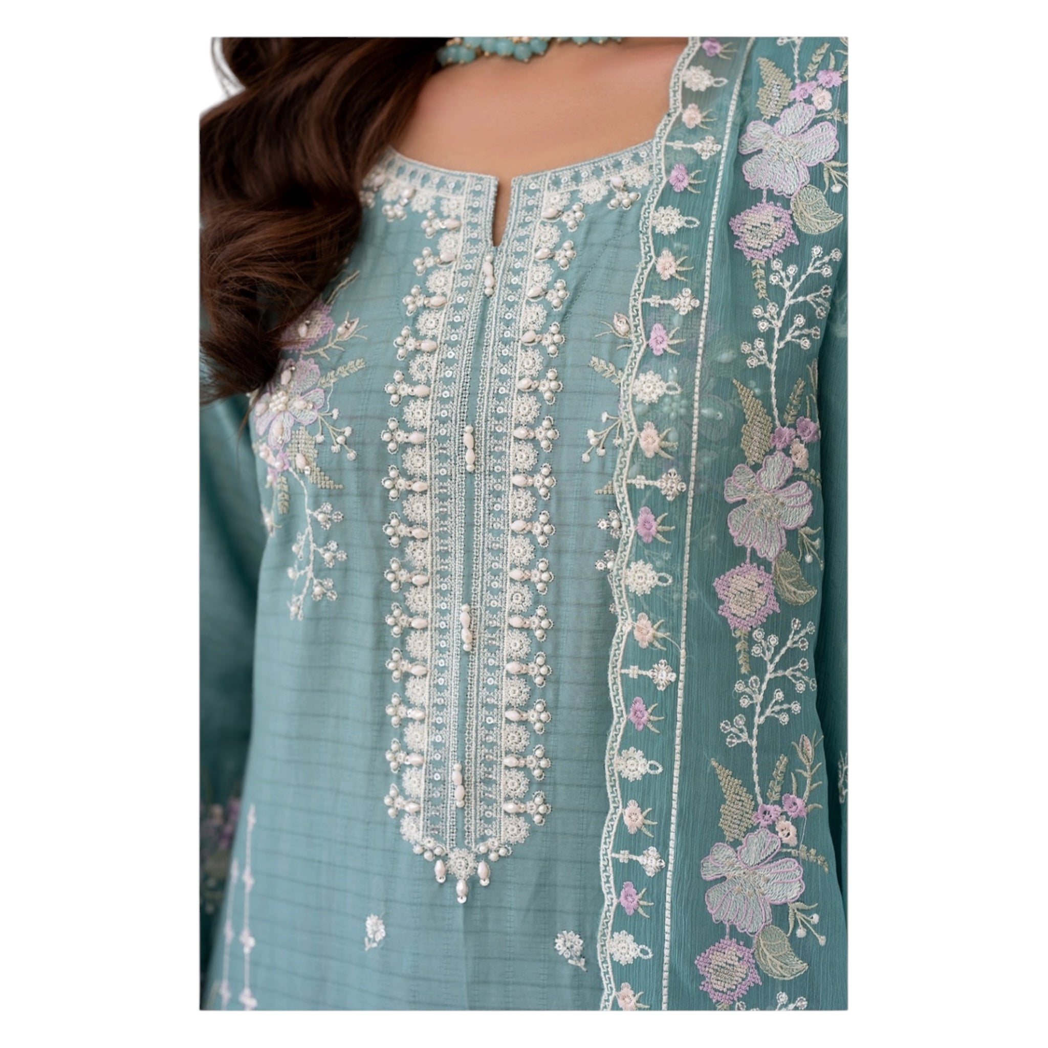 3 Piece Stitched Lawn Suit Zayba Collection (BN1123)