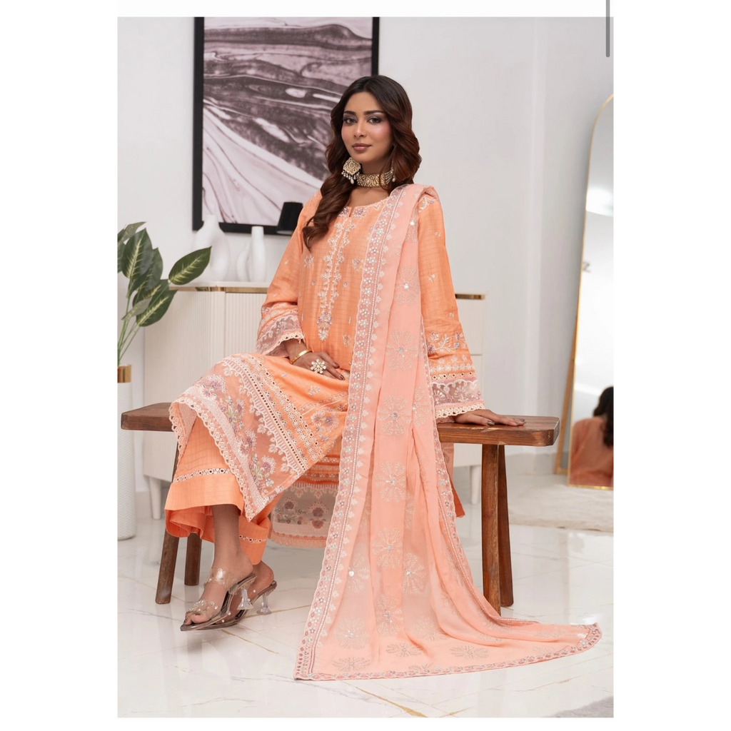 3 Piece Stitched Lawn Suit Anfa Collection (BN1119)