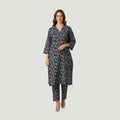 2 Piece Stitched Black and White Lawn Suit - Designer Inspired by Khaadi (BW01)