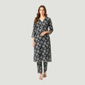 2 Piece Stitched Black and White Lawn Suit - Designer Inspired by Khaadi (BW07)