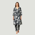 2 Piece Stitched Black and White Lawn Suit - Designer Inspired by Khaadi (BW08)