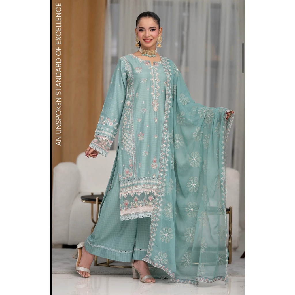 3 Piece Stitched Lawn Suit Anfa Collection (BN1120)