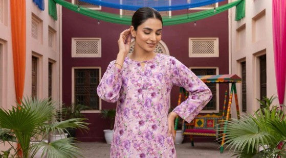 2 Piece Stitched Lawn Suit by Tawakkal (D4237)