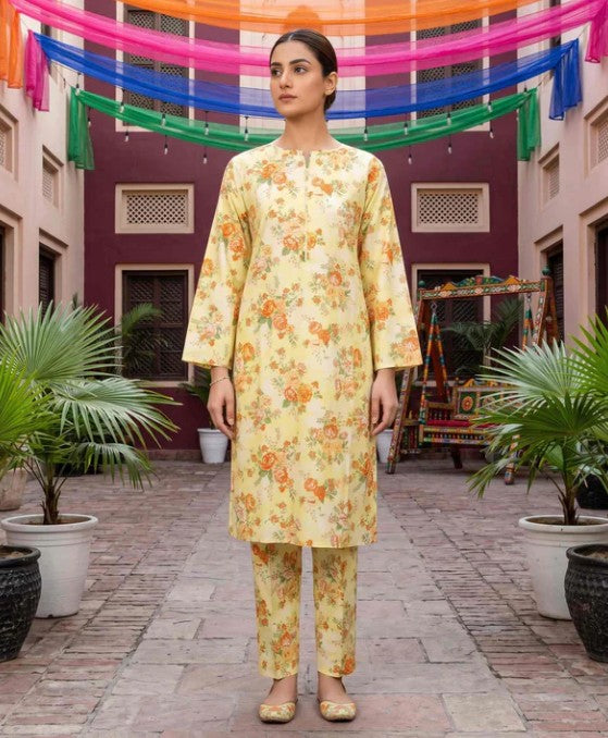 2 Piece Stitched Lawn Suit by Tawakkal (D4240)