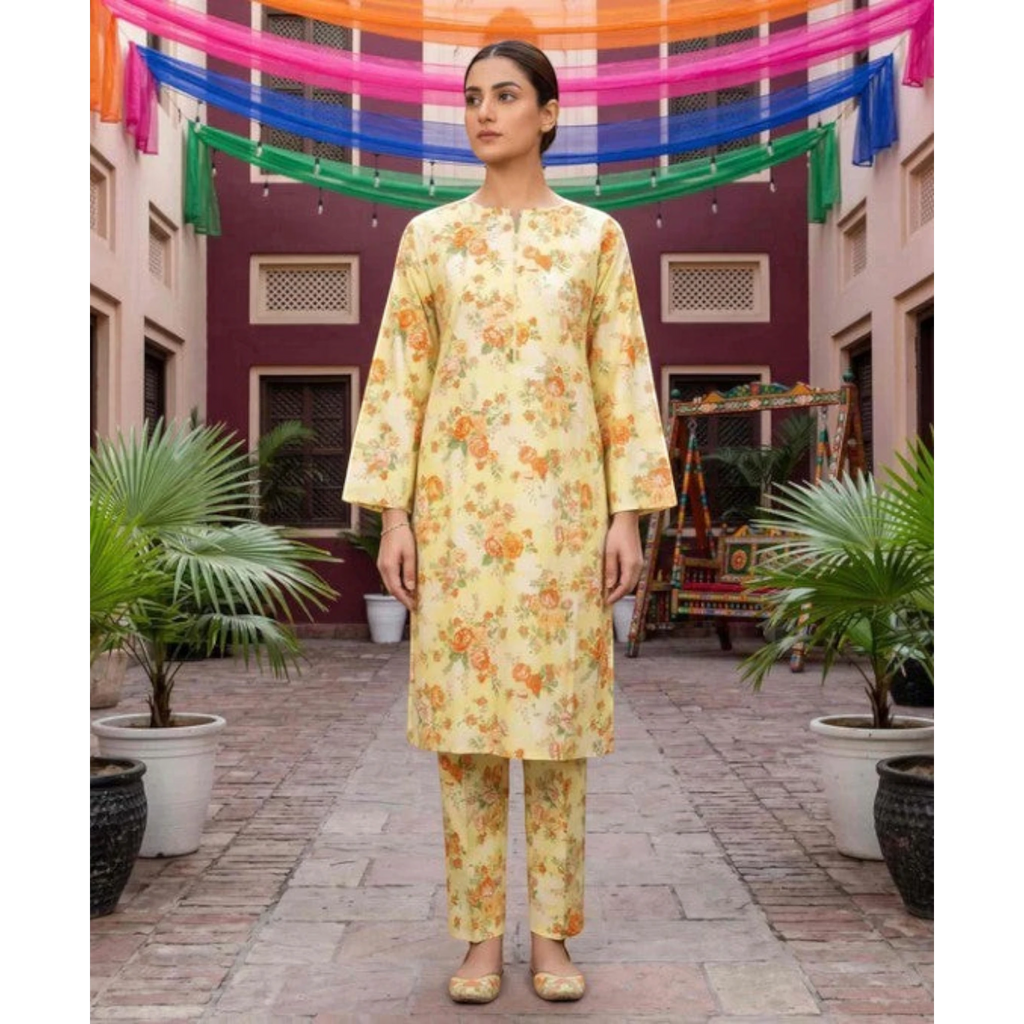 2 Piece Stitched Lawn Suit by Tawakkal (D4240)