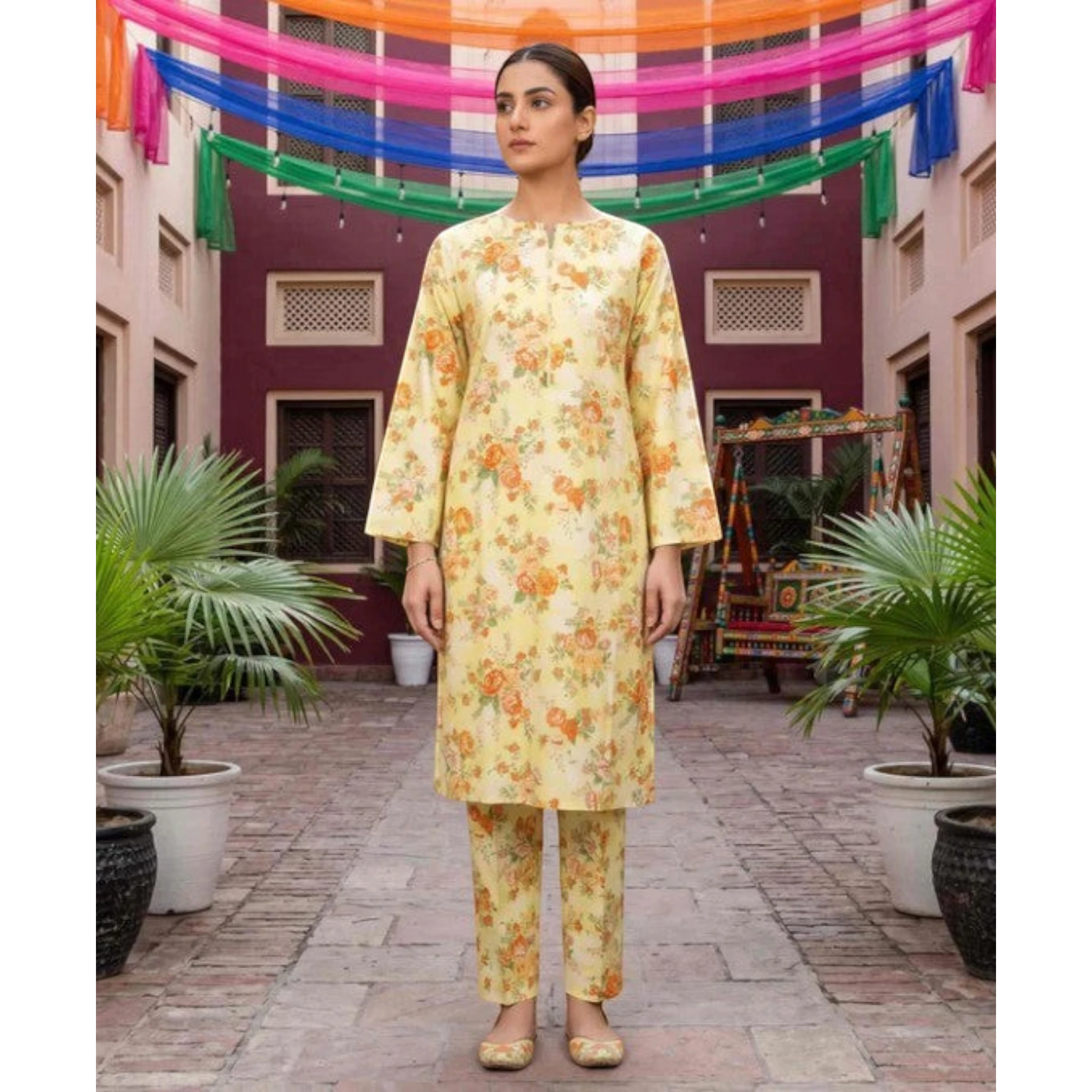 2 Piece Stitched Lawn Suit by Tawakkal (D4240)