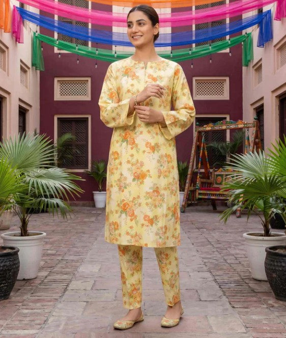2 Piece Stitched Lawn Suit by Tawakkal (D4240)
