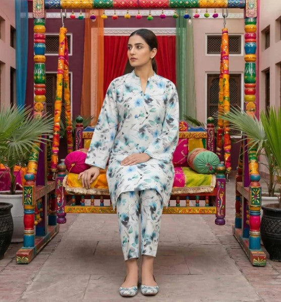 2 Piece Stitched Lawn Suit by Tawakkal (D4245)