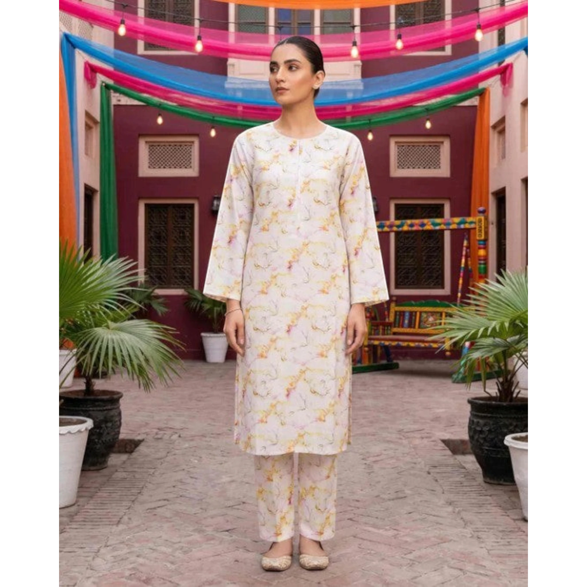 2 Piece Stitched Lawn Suit by Tawakkal (D4247)