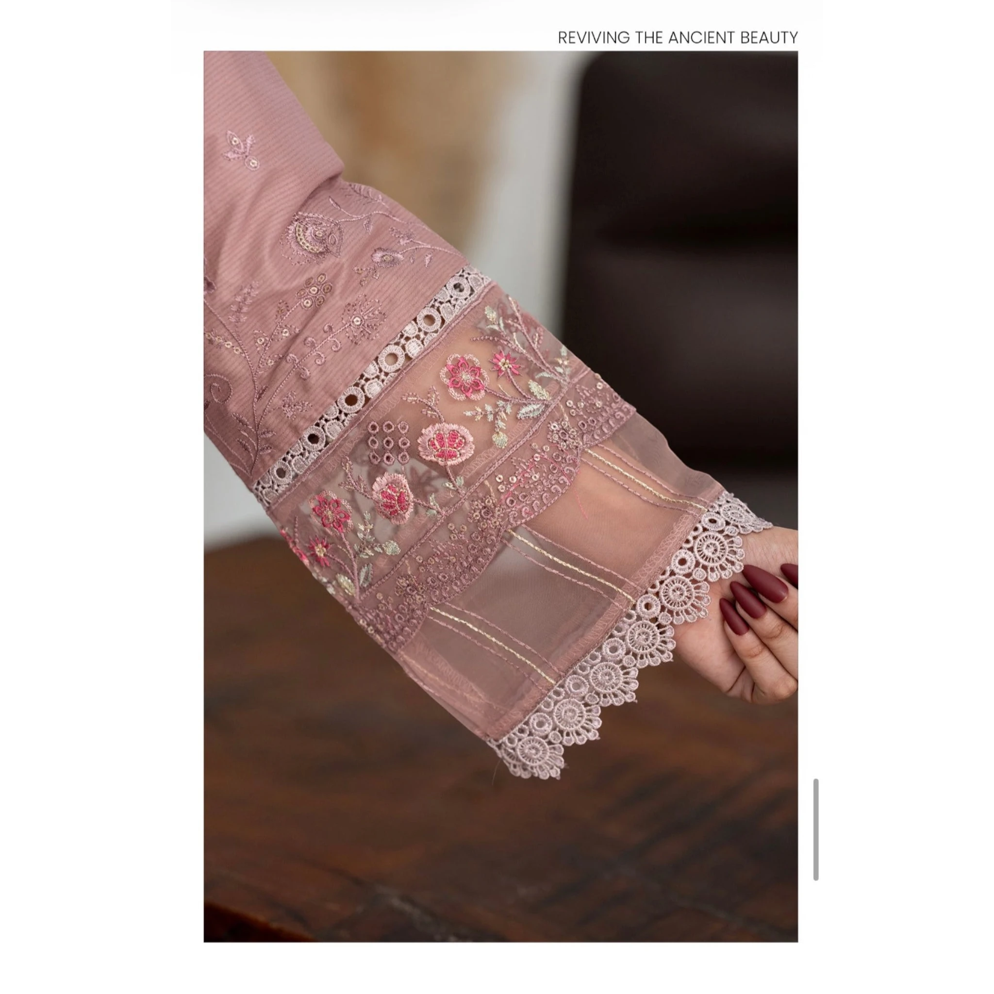3 Piece Stitched Lawn Suit Anfa Collection (BN1122)