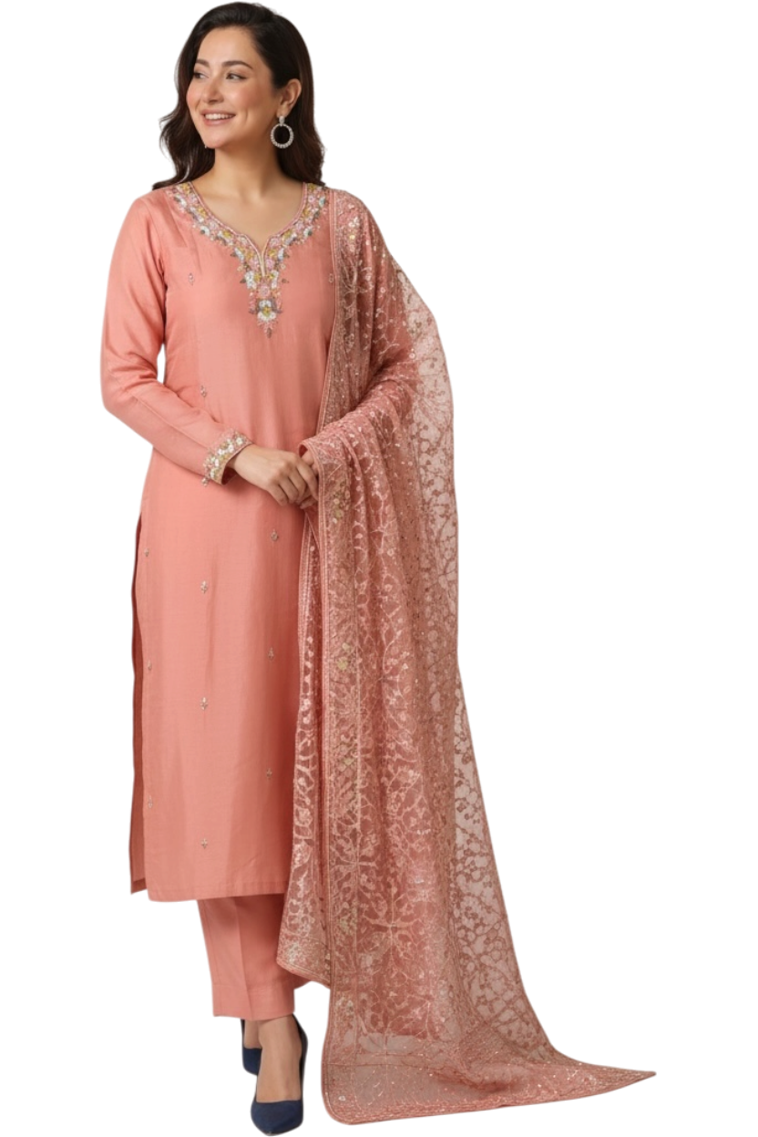 3 Piece Stitched Partywear Suit (X39)