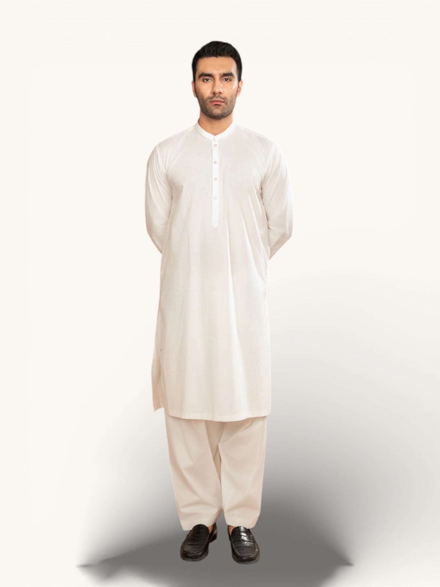 Mens Stitched Cotton Salwar Kameez with Embroidery (OFW)