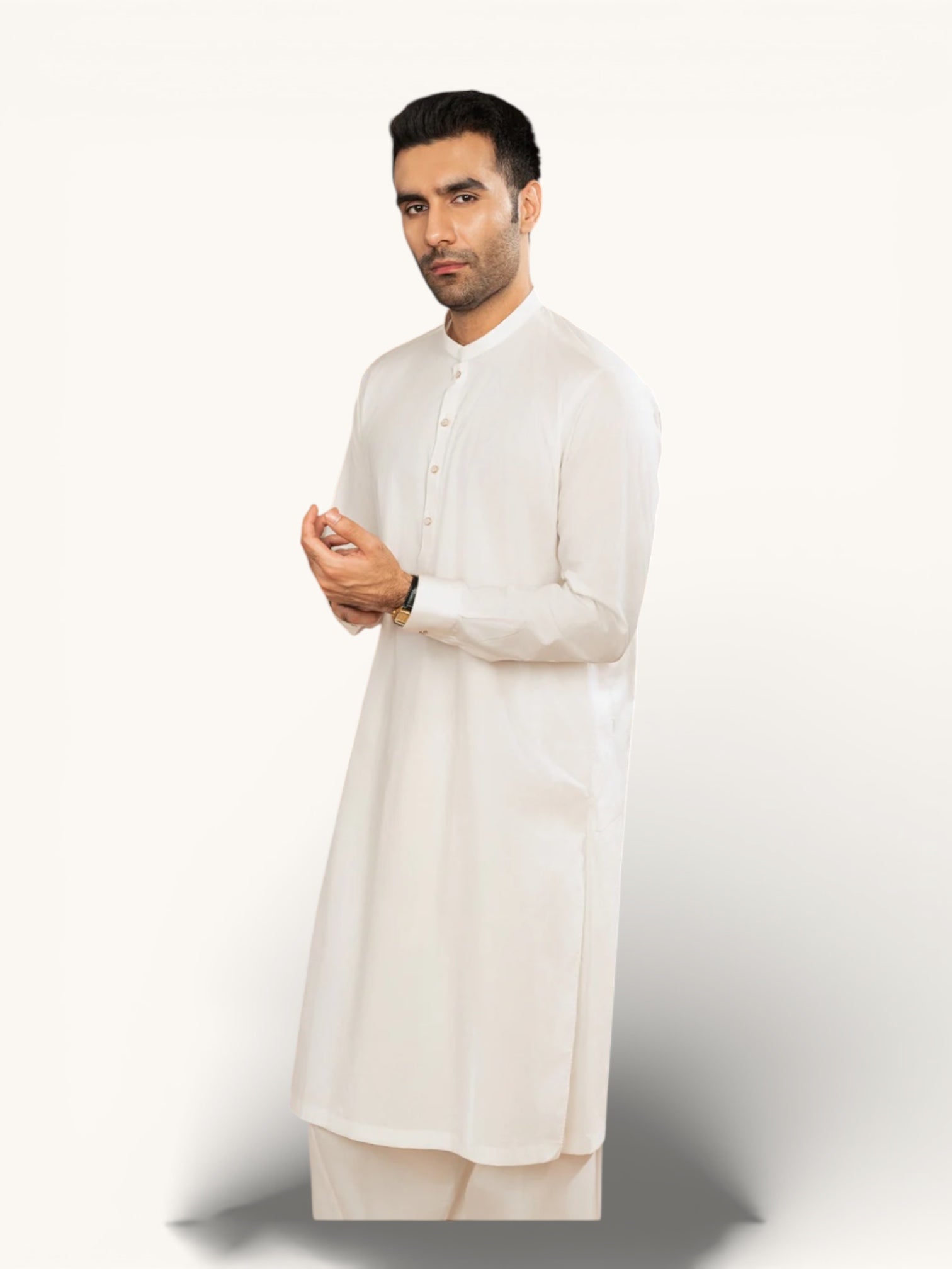 Mens Stitched Cotton Salwar Kameez with Embroidery (OFW)