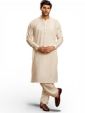 Mens Boski Plain Ban  Premium Salwar Kameez (Cream) (BP01)
