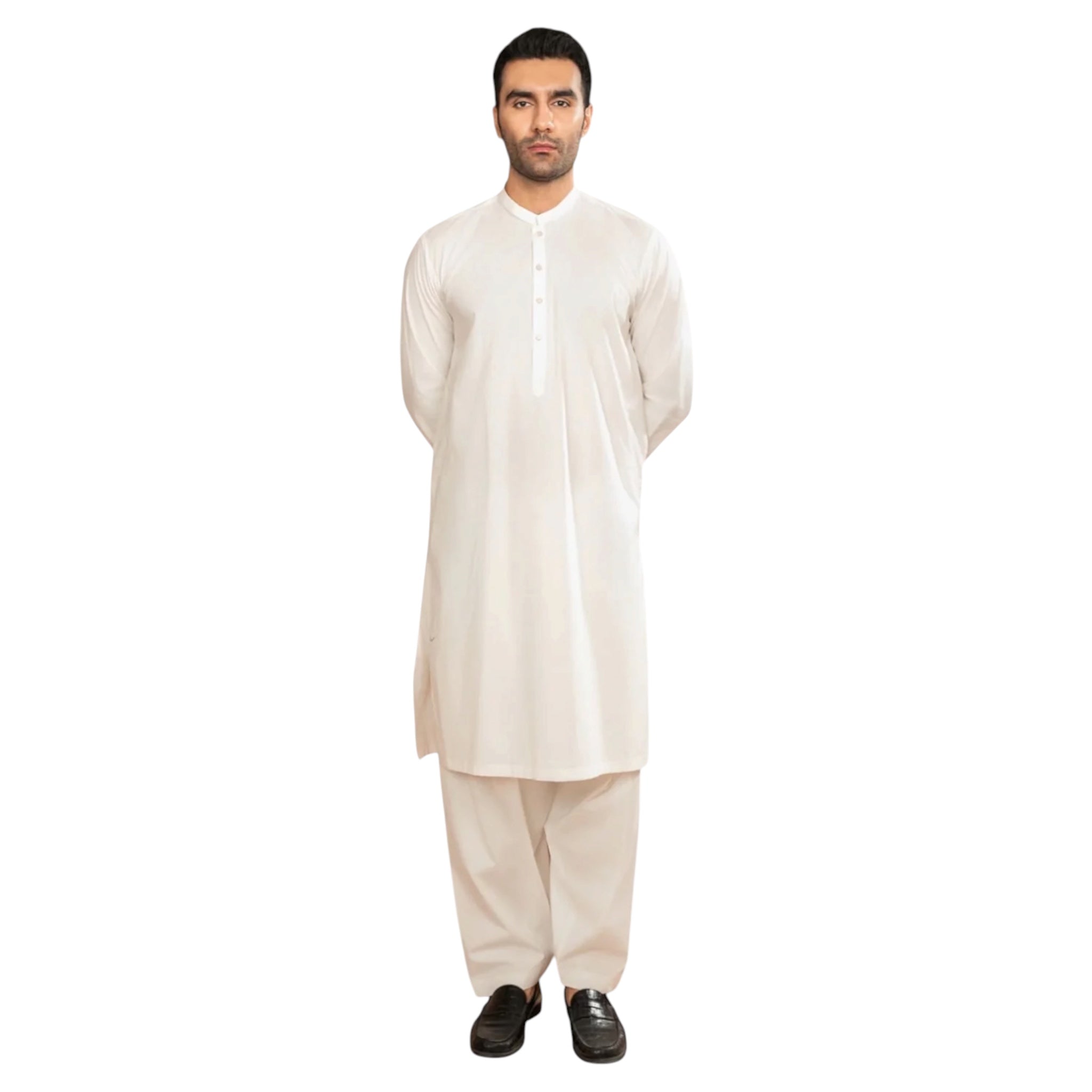 Mens Stitched Cotton Salwar Kameez with Embroidery (OFW)