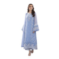 3 Piece Stitched Baby Blue Organza Suit (SF01)
