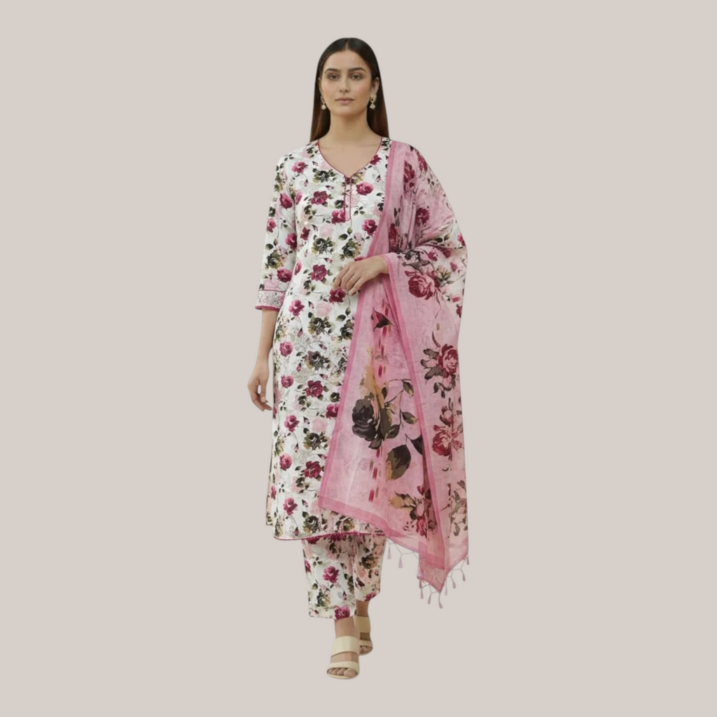 3 Piece Stitched Lawn Suit - Designer Inspired by Al Karam (AK03)