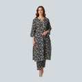 2 Piece Stitched Black and White Lawn Suit - Designer Inspired by Khaadi (BW06)