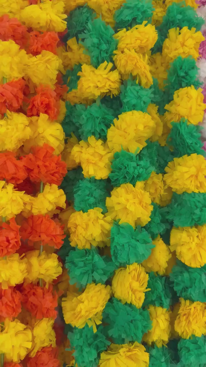 UK Based - Garlands/Ladiyan in Orange - making your mehndi and dholki special